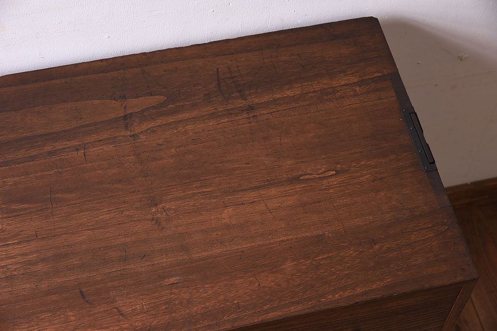 アンティーク家具　鉄脚付き!古い桐箪笥ローボード(2)