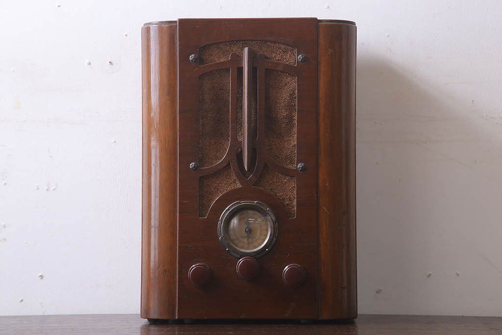 アンティーク雑貨 昭和レトロ ナナオラ 65型 古い真空管ラジオ