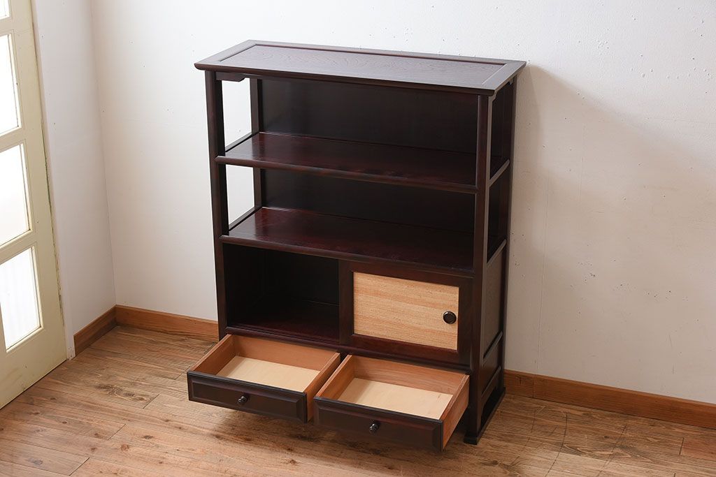 中古　九州民芸家具　飾り棚・茶棚