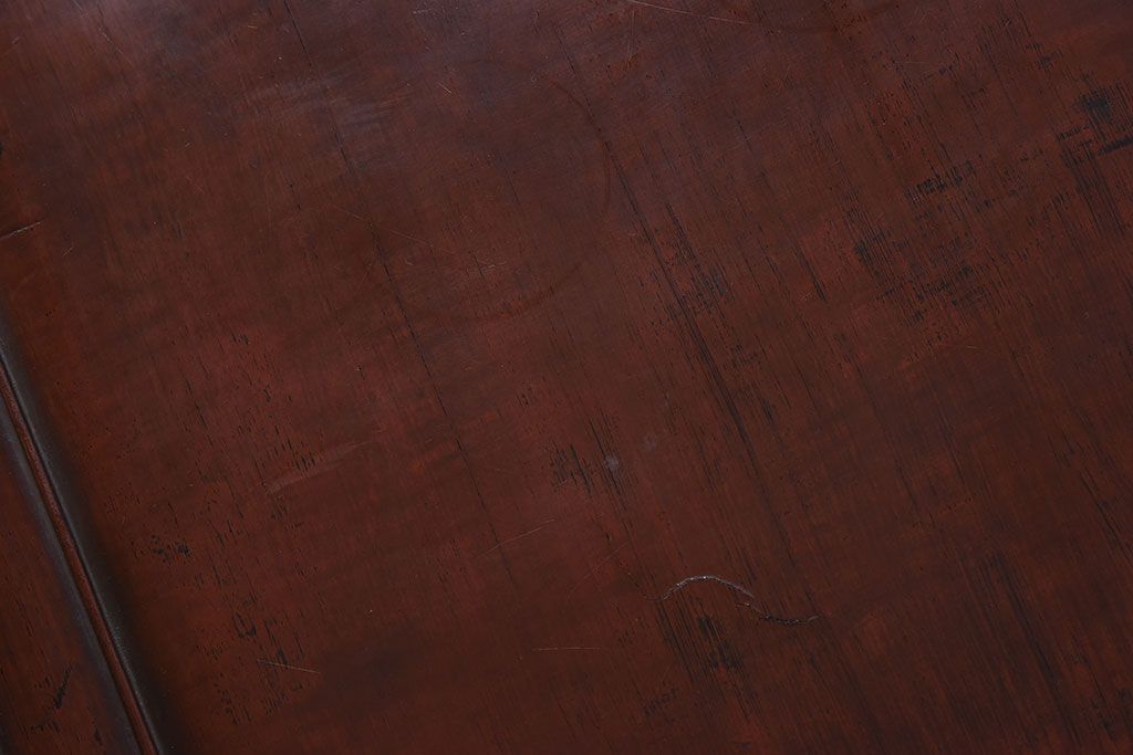 アンティーク家具　鎌倉彫　時代物　漆塗り　彫刻が美しい和製アンティークの大ぶりな座卓(1)