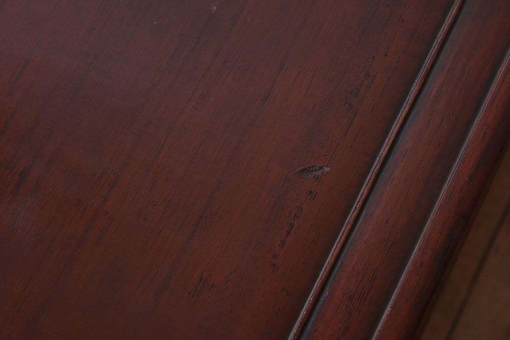 アンティーク家具　鎌倉彫　時代物　漆塗り　彫刻が美しい和製アンティークの大ぶりな座卓(2)