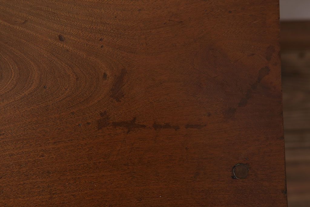 レトロ家具　昭和レトロな古い学校の角スツール(3)