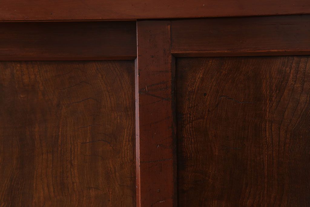 アンティーク家具　古民具・骨董　鏡板・前板欅材!味わい深いアンティーク金沢水屋箪笥