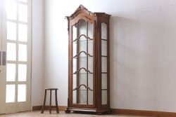 中古　イタリア製　優雅なデザインのキュリオケース(ガラスケース・飾り棚)(1)