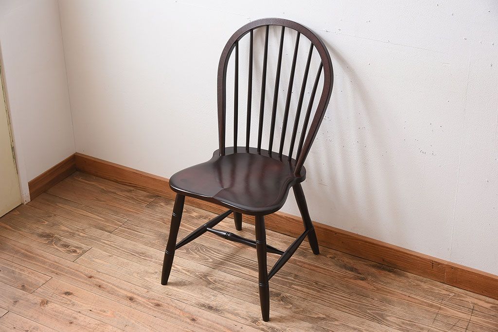 中古美品　松本民芸家具　#72 上品なリーチチェア(ダイニングチェア)(1)