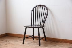 中古美品　松本民芸家具　#72 上品なリーチチェア(ダイニングチェア)(3)