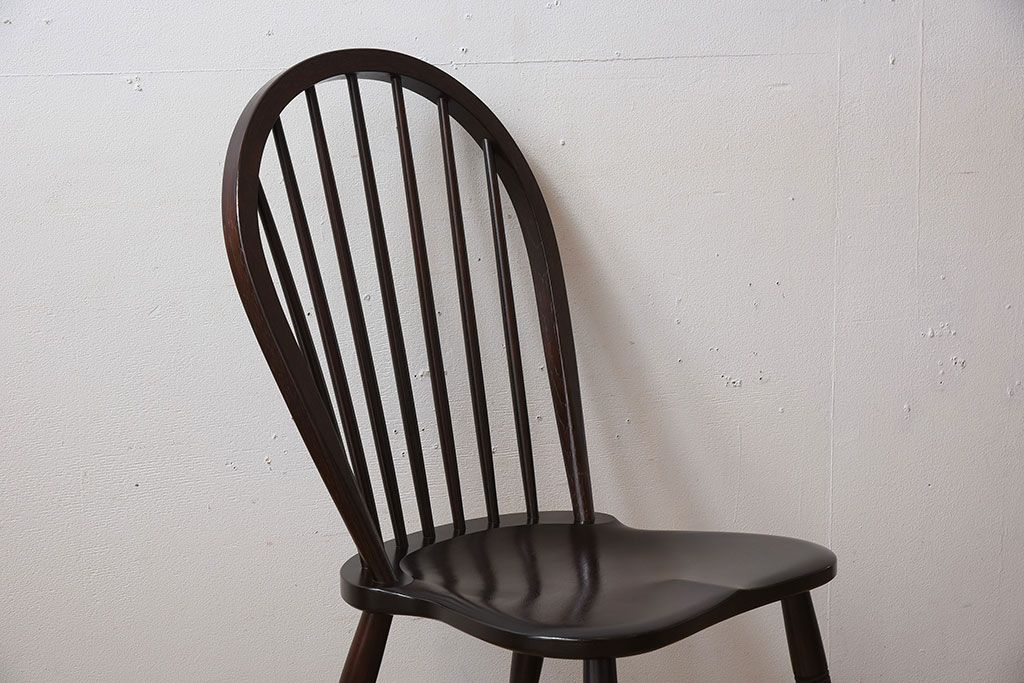 中古美品　松本民芸家具　#72 上品なリーチチェア(ダイニングチェア)(3)