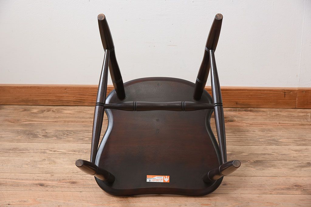 中古美品　松本民芸家具　#72 上品なリーチチェア(ダイニングチェア)(3)