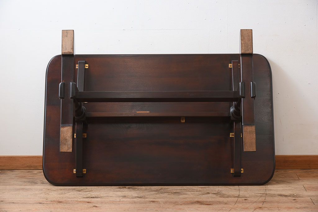 中古美品　松本民芸家具　トレッスル卓　Tタイプ(テーブル)(定価約25万5千円)