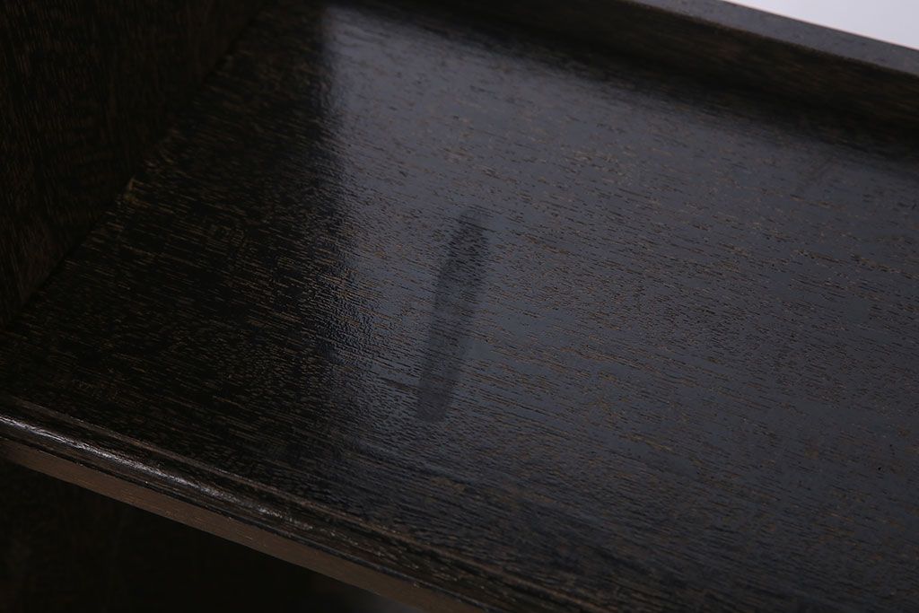 レトロ家具　ラワン材製　古い木のレトロな楔(くさび)式本棚(ディスプレイラック)(2)