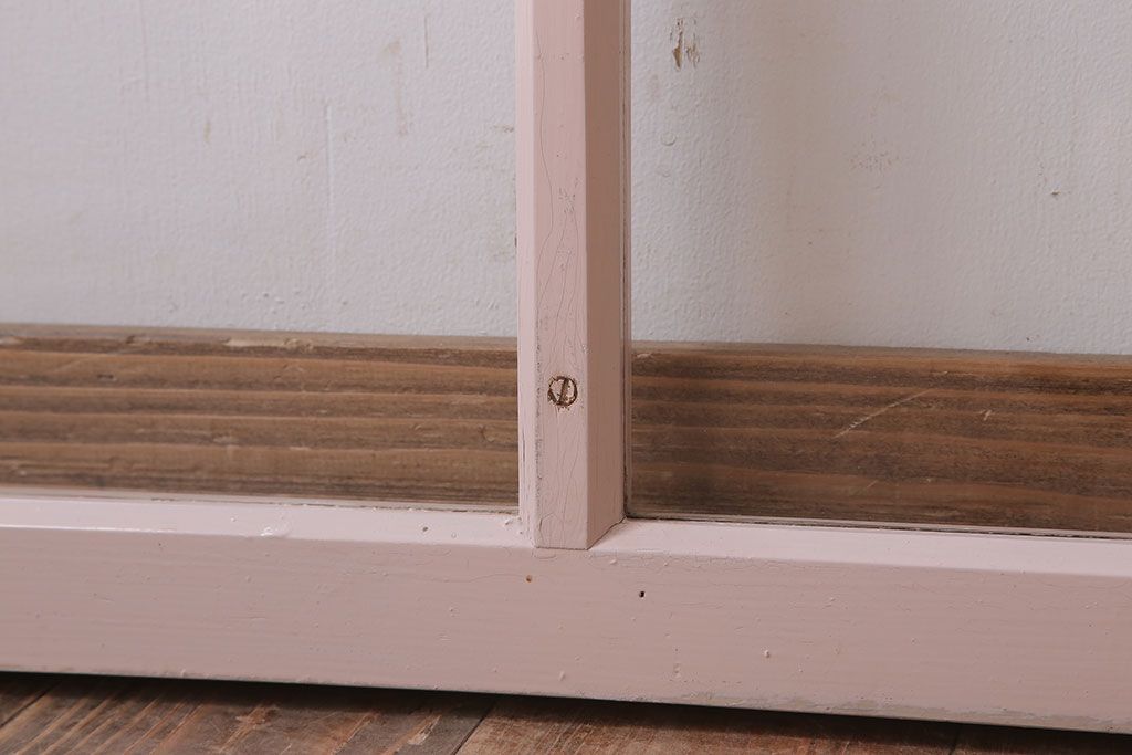 オリジナルペイント　檜材製のガラス戸2枚セット(引き戸・窓)(2)