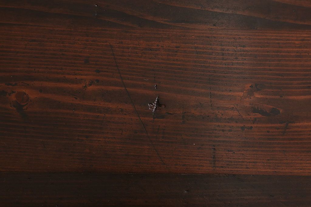 ラフジュ工房オリジナル　古材天板　引き出し付きダイニングテーブル