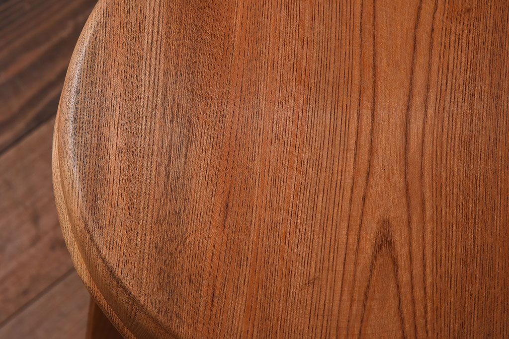 ラフジュ工房オリジナル　欅材古材のシンプルな特製スツール(2)