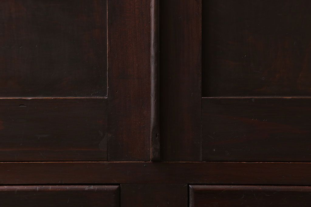 アンティーク家具　和製アンティーク　古い檜材の上品な小ぶりなブックケース(本棚)