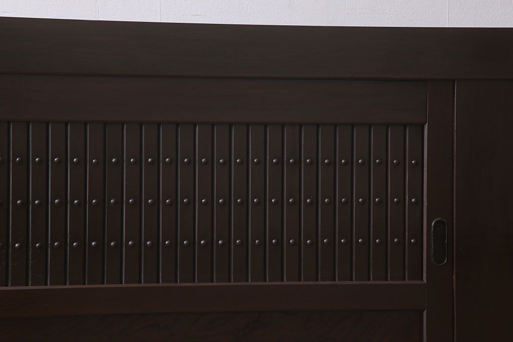 アンティーク家具　特大サイズ!アンティーク九尺水屋箪笥ローボード(テレビ台、キャビネット、収納棚)