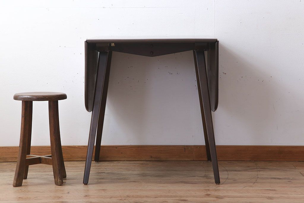 ヴィンテージ家具　イギリスERCOL(アーコール)　ビンテージ　バタフライテーブル(ドロップリーフテーブル)