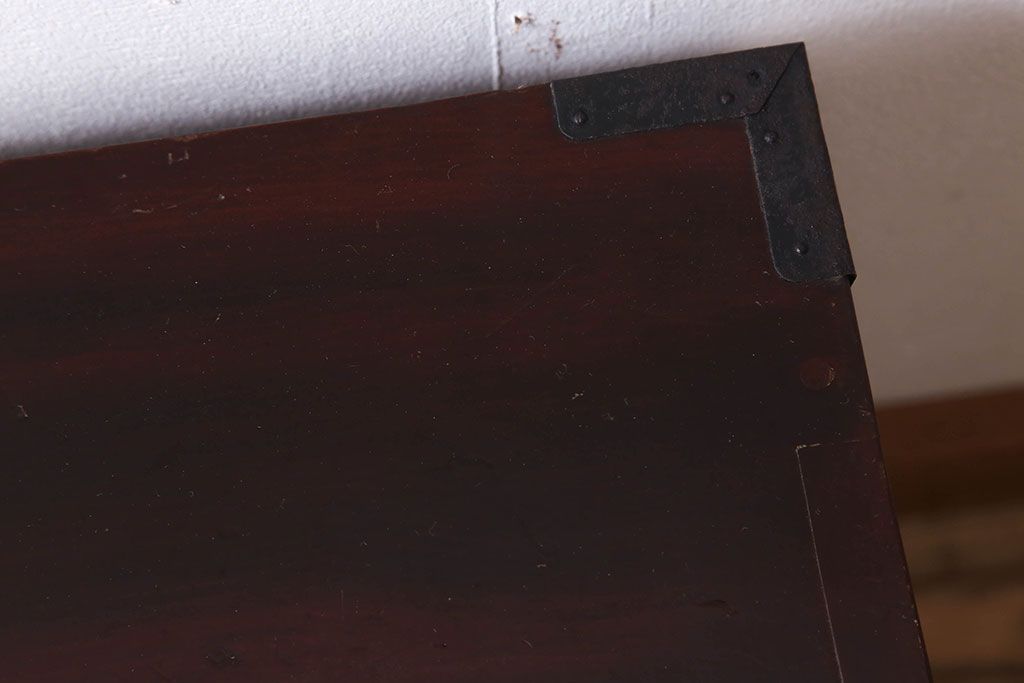 アンティーク家具　明治大正期　前面欅材の時代箪笥ローボード