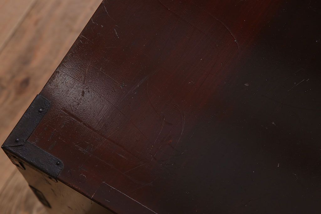 アンティーク家具　明治大正期　前面欅材の時代箪笥ローボード