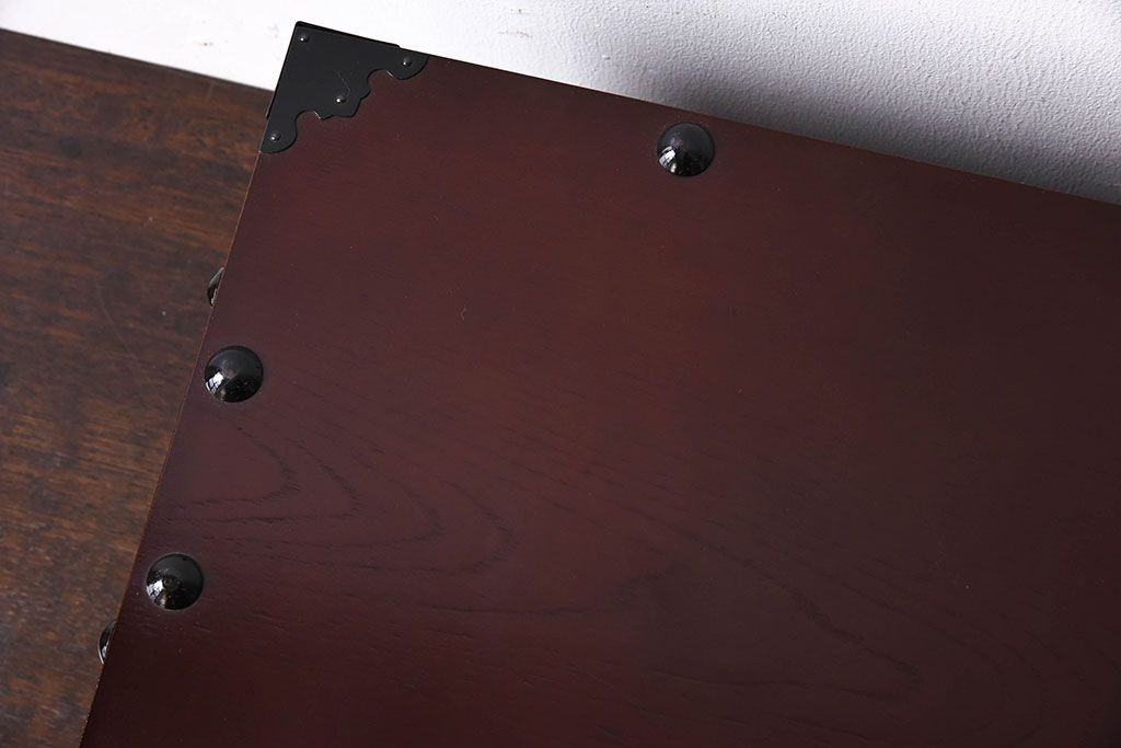 アンティーク雑貨　中古　金具付き千両箱(木箱・収納箱)
