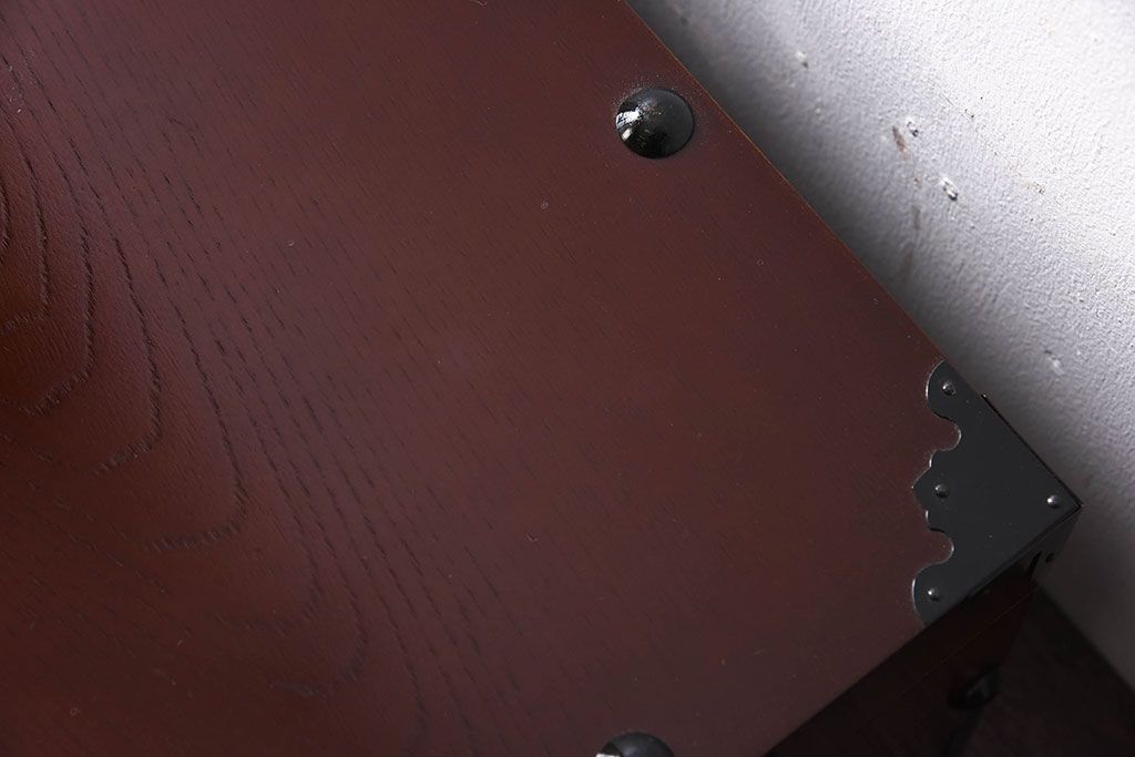 アンティーク雑貨　中古　金具付き千両箱(木箱・収納箱)