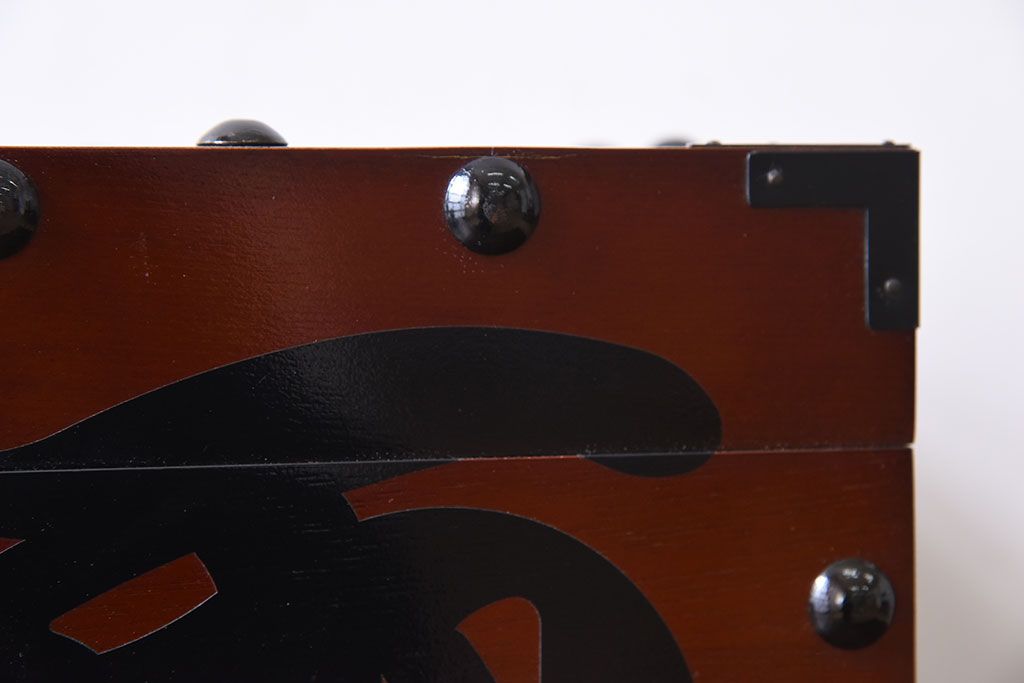 アンティーク雑貨　中古　金具付き千両箱(木箱・収納箱)