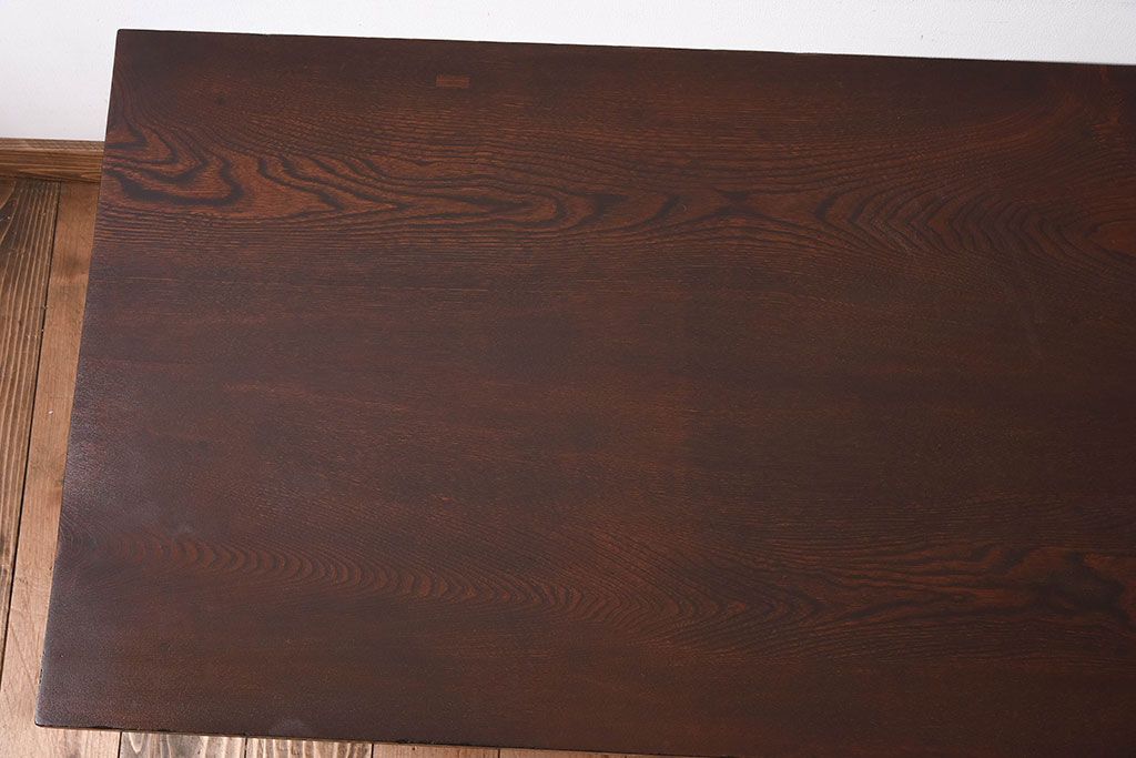 レトロ家具　古い栓材製のレトロなアンティーク文机