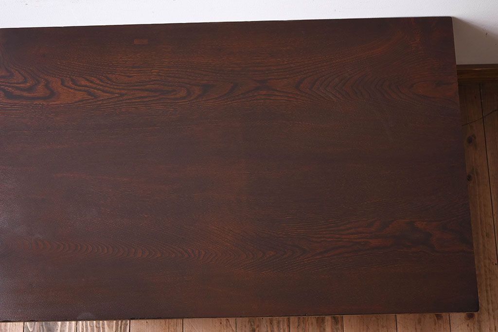 レトロ家具　古い栓材製のレトロなアンティーク文机