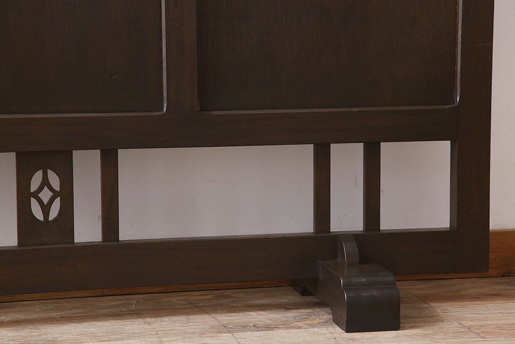 昭和レトロ　透かし彫り　フック付き!アンティークパーテーション(衝立て)