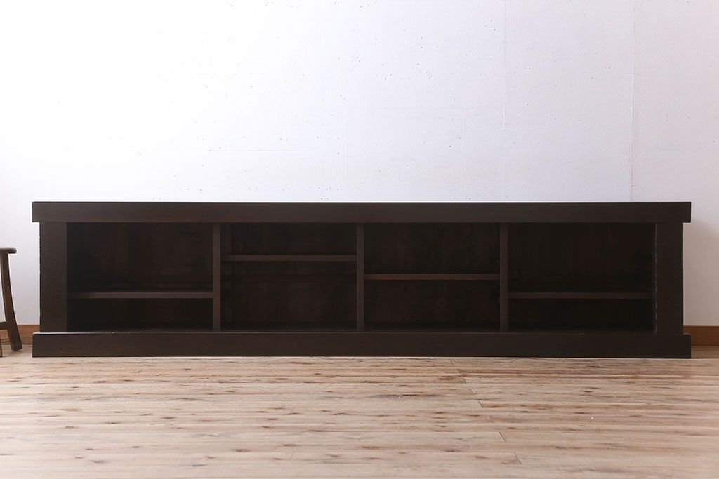 アンティーク家具　特大サイズ!アンティーク九尺水屋箪笥ローボード(2)(テレビ台、キャビネット、収納棚)