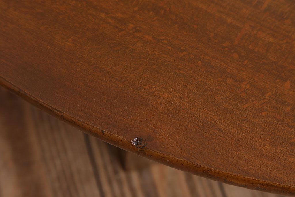 アンティーク家具　古いブナ材製　大ぶりなアンティーク丸ちゃぶ台