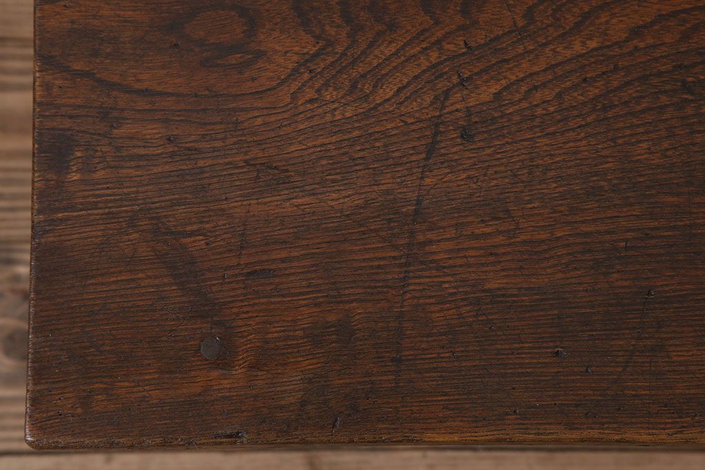 アンティーク家具　古い栓材の小さなアンティーク文机