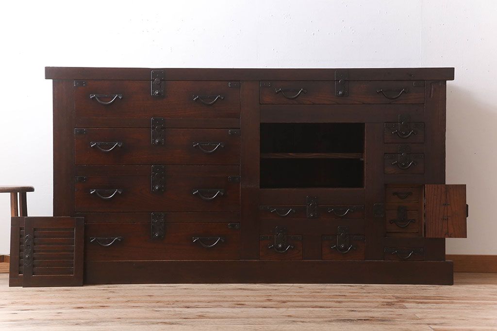 アンティーク家具　明治期　上手物　水屋箪笥サイドボード