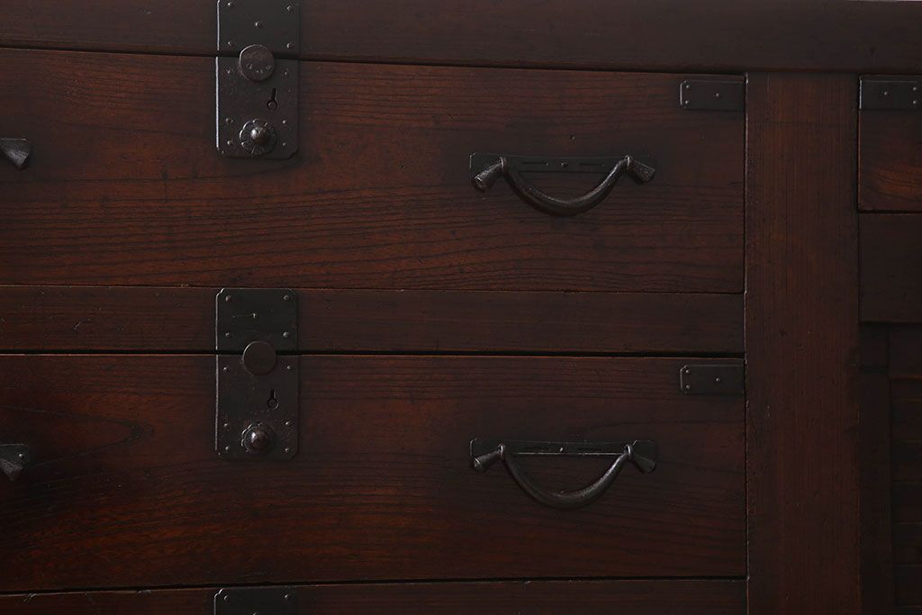 アンティーク家具　明治期　上手物　水屋箪笥サイドボード