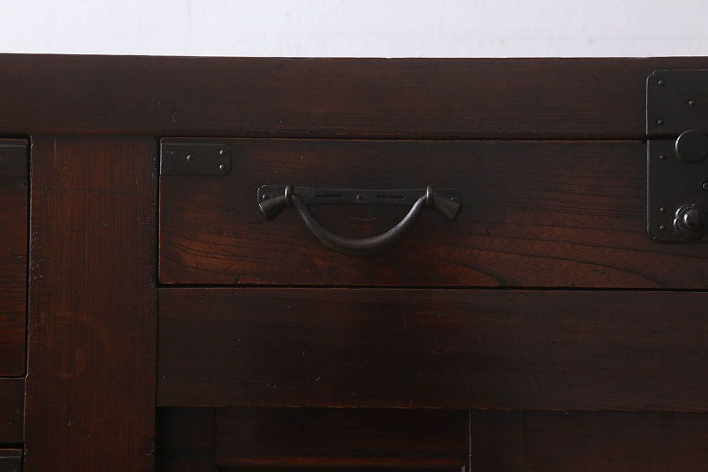 アンティーク家具　明治期　上手物　水屋箪笥サイドボード
