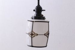 和製アンティーク　セルロイド巻電笠照明