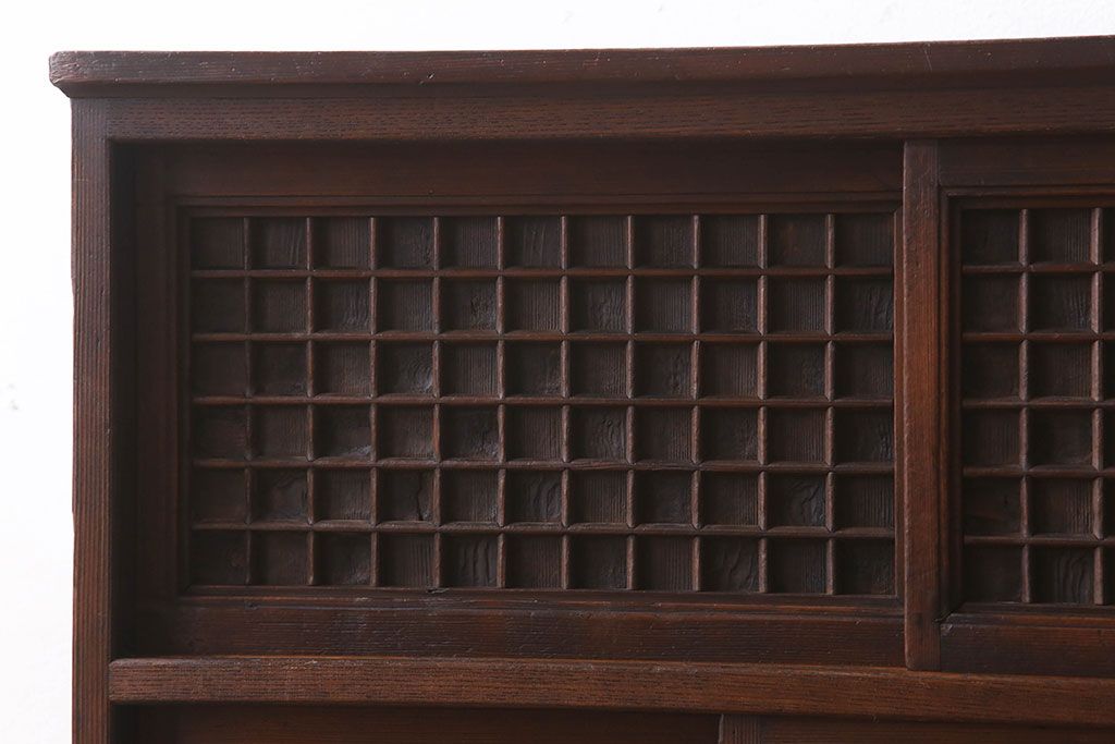 アンティーク家具　高級品　意匠が素晴らしい　アンティーク茶箪笥