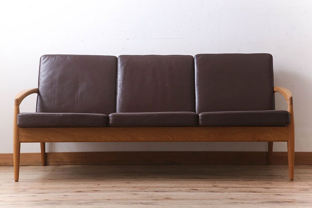 中古 宮崎椅子製作所 ペーパーナイフソファ 3人掛けソファ 中古 宮崎椅子製作所 ペーパーナイフソファ 3人掛けソファ