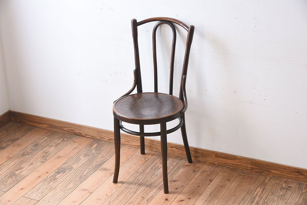 アンティーク家具　FISCHEL(フィスケル)　アンティークのベントウッドチェア(3)