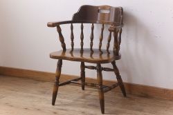 中古　飛騨産業　キツツキマーク　穂高　キャプテンチェア(3)