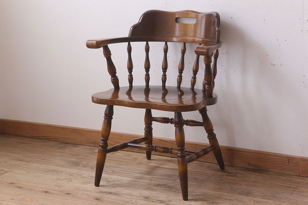中古　飛騨産業　キツツキマーク　穂高　キャプテンチェア