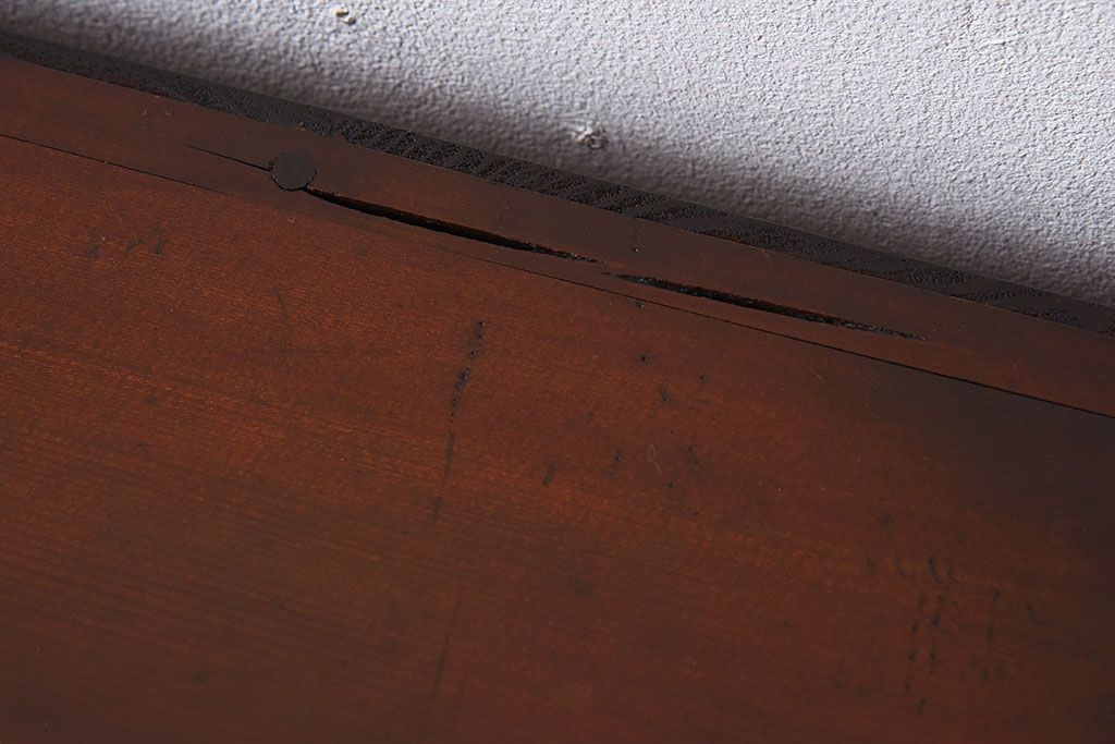 アンティーク家具　前面栓材　古い木製のアンティーク薬箪笥(引き出し)