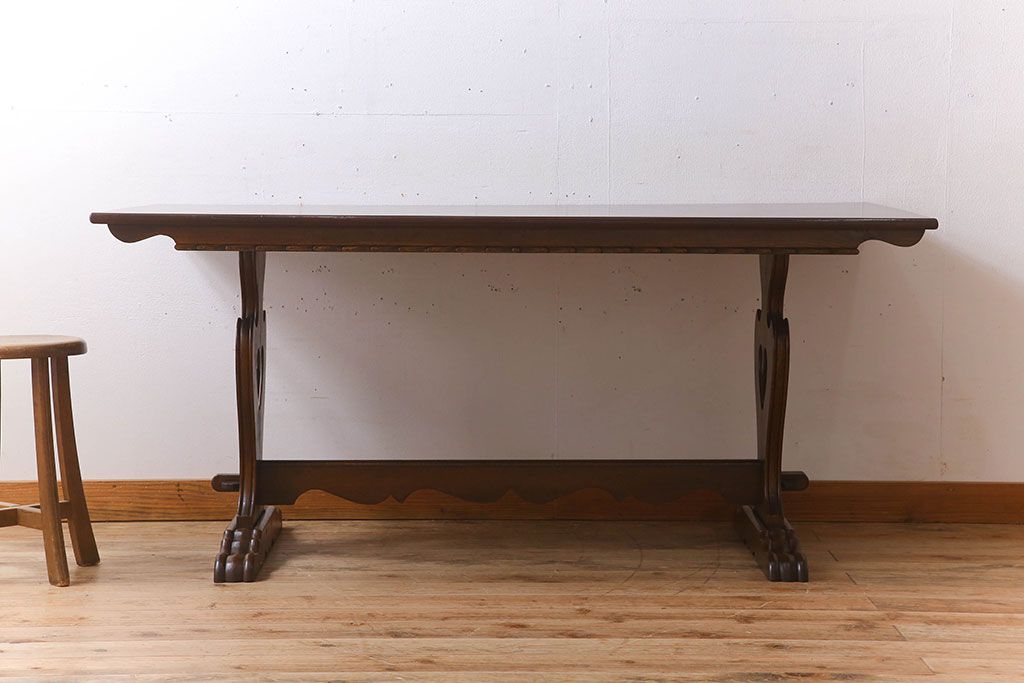 ヴィンテージ家具　イギリスビンテージ　オーク材　ダイニングテーブル