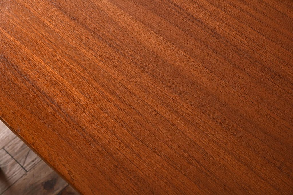 北欧家具　シンプルなビンテージダイニングテーブル(エクステンションテーブル)(2)