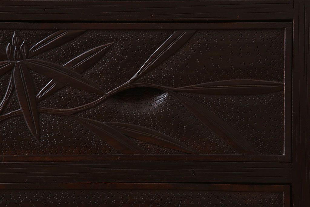伝統工芸軽井沢彫　中古　ワードローブ(洋タンス)