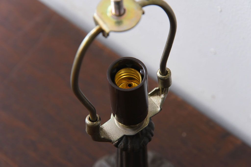 中古　ステンドグラスシェードのスタンドライト(照明)(3)