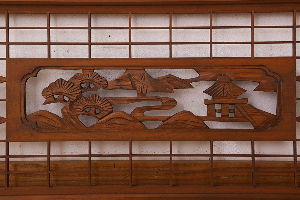 古民具・骨董　彫刻　組子　アンティークの欄間(1)
