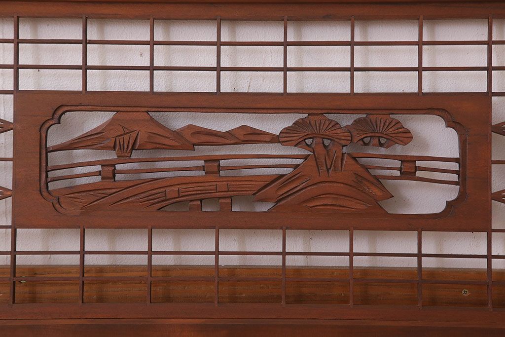 古民具・骨董　彫刻　組子　アンティークの欄間(2)