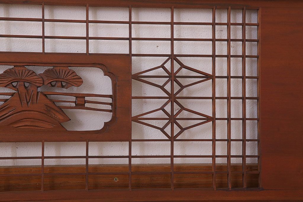 古民具・骨董　彫刻　組子　アンティークの欄間(2)