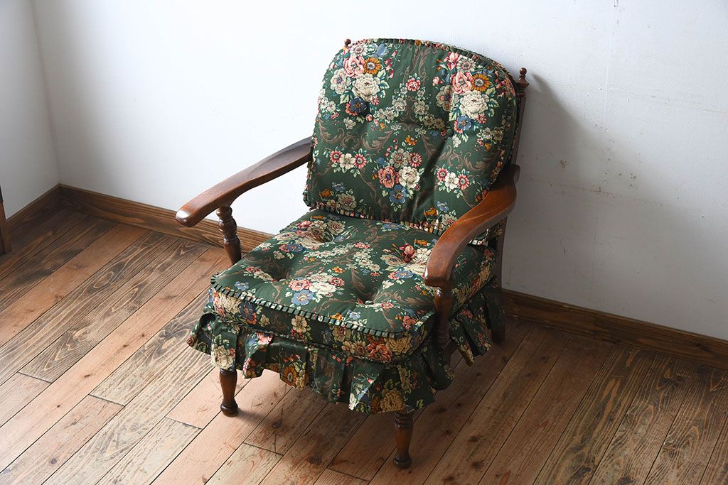 中古　飛騨産業　穂高　WINDSOR　キツツキマーク　1人掛けソファ(1)