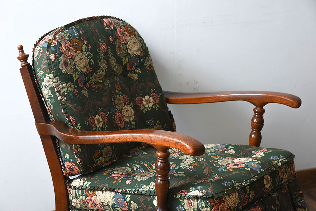 中古　飛騨産業　穂高　WINDSOR　キツツキマーク　1人掛けソファ(1)